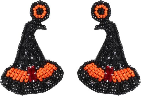 Halloween Earrings for Women, Beaded Earrings for Women -Witch Earrings/Halloween Earrings Dangle in Kuwait