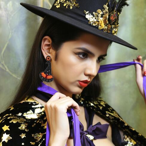 Halloween Earrings for Women, Beaded Earrings for Women -Witch Earrings/Halloween Earrings Dangle in Kuwait