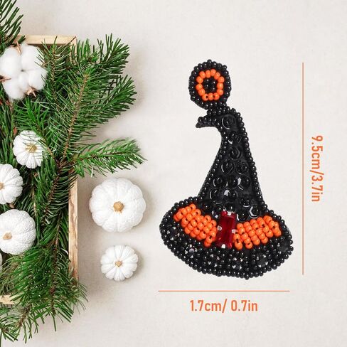 Halloween Earrings for Women, Beaded Earrings for Women -Witch Earrings/Halloween Earrings Dangle in Kuwait