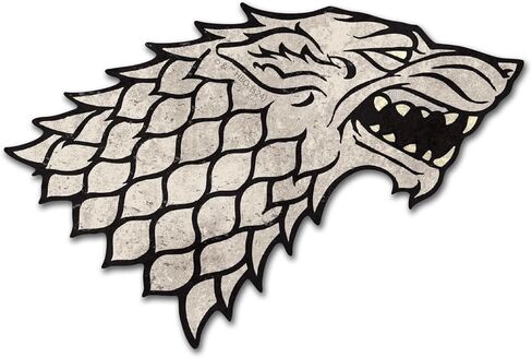 Elektroplate Officially Licensed Game of Thrones House Stark Dynamic Decal - 3.2" x 4.75" | Premium All Weather for Car, Water Bottle, Laptop, Tablet, Window, Cooler, Toolbox, Phone | Made in The USA in Saudi Arabia