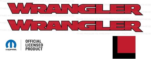 Decal Mods Wrangler Hood Graphic Vinyl Decal fits Jeep Wrangler JK/JL/JT (2007-2024) Black w/Dark Gray Outline FBDRKGO (Set of 2) | FJ3U4 in Saudi Arabia