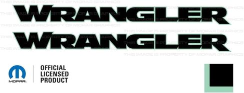 Decal Mods Wrangler Hood Graphic Vinyl Decal fits Jeep Wrangler JK/JL/JT (2007-2024) Black w/Dark Gray Outline FBDRKGO (Set of 2) | FJ3U4 in Saudi Arabia