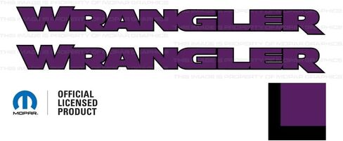 Decal Mods Wrangler Hood Graphic Vinyl Decal fits Jeep Wrangler JK/JL/JT (2007-2024) Black w/Dark Gray Outline FBDRKGO (Set of 2) | FJ3U4 in Saudi Arabia