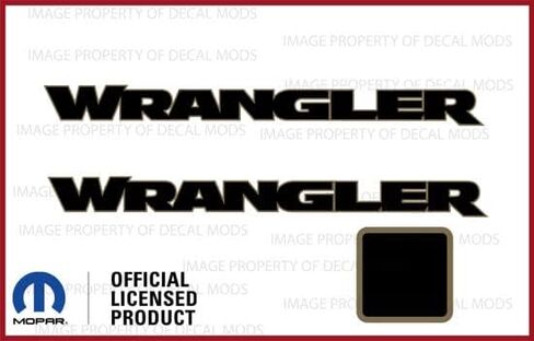 Decal Mods Wrangler Hood Graphic Vinyl Decal fits Jeep Wrangler JK/JL/JT (2007-2024) Black w/Dark Gray Outline FBDRKGO (Set of 2) | FJ3U4 in Saudi Arabia
