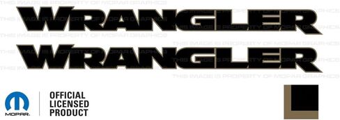 Decal Mods Wrangler Hood Graphic Vinyl Decal fits Jeep Wrangler JK/JL/JT (2007-2024) Black w/Dark Gray Outline FBDRKGO (Set of 2) | FJ3U4 in Saudi Arabia
