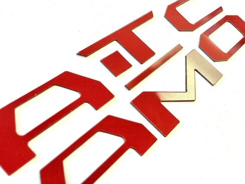 حروف بلاستيكية ABS للباب الخلفي باللون الأحمر متوافقة مع حشوات خلفية Taco 2016-2023 وليس شارات in Kuwait