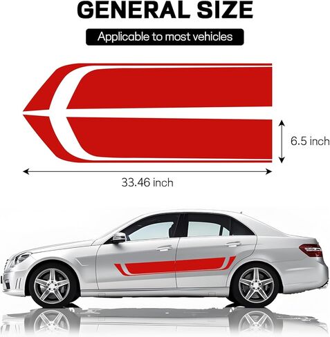 ملصق لاصق لغطاء السيارة Wuyaoyao، ملصق شريطي سباق معدل للسيارات، ملصقات رسومية لممتص الصدمات للجسم، شارات فينيل عالمية لتزيين ملحقات السيارة لشاحنة الدفع الرباعي (أسود) in Kuwait