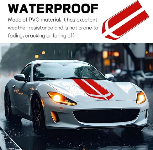 ملصق لاصق لغطاء السيارة Wuyaoyao، ملصق شريطي سباق معدل للسيارات، ملصقات رسومية لممتص الصدمات للجسم، شارات فينيل عالمية لتزيين ملحقات السيارة لشاحنة الدفع الرباعي (أسود) in Kuwait