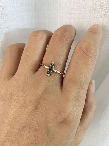 خواتم التراص للنساء الرغيف الفرنسي جوهرة الميلاد تكويم عبر حلقة خمر داينتي الزفاف الفرقة بيان وعد خواتم الخطبة حجم 5-10 in Kuwait