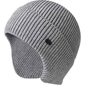 Mens Beanie Hats with Earflaps - Winter Warm Thick Knit Skull Cap Stretchy Windproof Caps for Working Skiing Hiking Running in Saudi Arabia