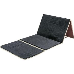 Prayer Rug with Back Support/Foldable Meditation Floor Chair & Carrying Pocket (Black) in Saudi Arabia