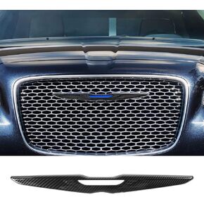 Hoolcar Front Bumper Grille Cover Molding Trim Exterior Accessories for 2015-2022 Chrysler 300, Carbon Fiber in Kuwait