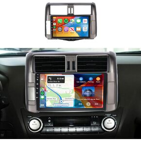 for Toyota Land Cruiser Prado 150 2010-2013 Car Stereo Radio with Snapdragon 8Core 4GB+64GB 9Inch IPS Touchscreen Wireless Carplay/Android Auto DSP Hi-Res 5/6GhzWiFi GPS Android 13 FM/RDS SWC Camera in Kuwait