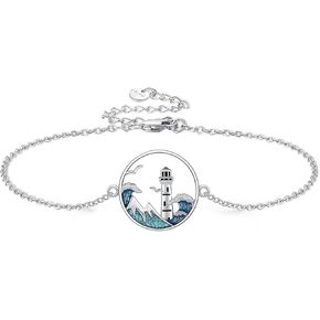 Crab Bracelet Sterling Silver Adjustable Moonstone Crab Bracelet Summer Ocean Sea Crab Jewelry Gifts for Women Birthday Mother's Day in Kuwait