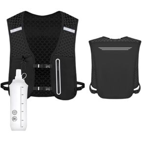 Running Vest for Men Women, Adjustable Running Hydration Vest with 500ml Soft Water Bottle, Water Backpack with Phone Holder in Saudi Arabia