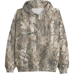 Camo Hoodie Women Mens Oversized Fleece Maple Leaf Hooded Sweatshirts Pullover Casual Camouflage Hoodies with Pockets in Kuwait