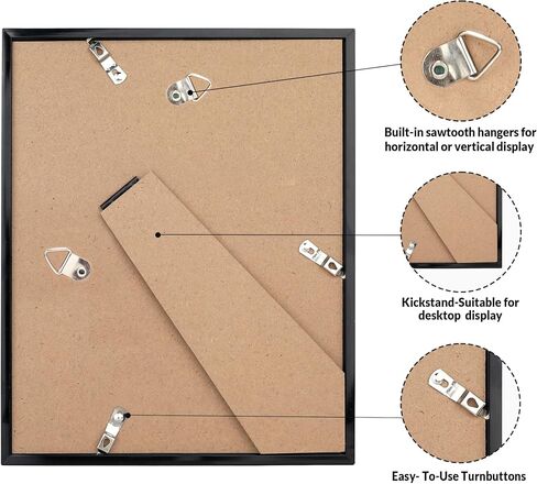 Black 5x7 Picture Frame – Display on Tabletop or Wall – Vertical & Horizontal Mount – Sleek Modern Design in Saudi Arabia