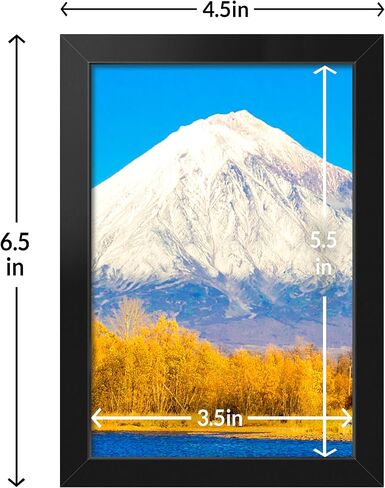 Black 5x7 Picture Frame – Display on Tabletop or Wall – Vertical & Horizontal Mount – Sleek Modern Design in Saudi Arabia