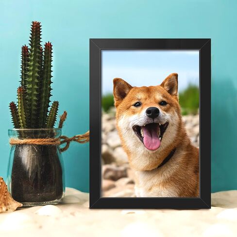 Black 5x7 Picture Frame – Display on Tabletop or Wall – Vertical & Horizontal Mount – Sleek Modern Design in Saudi Arabia