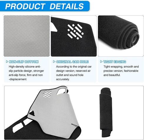 Cartist Dash Cover Compatible with Ford F100/F150/F250/F350/Bronco Pickup Truck 1973-1977 1978 1979 Accessories Dashboard Cover Mat Non-Slip Carpet Sunshield Glare UV Rays Protector in Kuwait