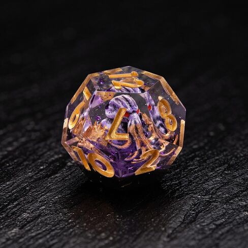 Ancient Egypt Dice Set – Premium RPG Dice with Anubis, Ra, Osiris & Pyramid Design | Unique Polyhedral Dice for DND, Pathfinder & Tabletop Games | Handcrafted Resin with Egyptian Gods & Symbols in Kuwait