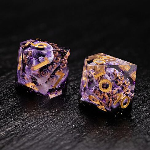 Ancient Egypt Dice Set – Premium RPG Dice with Anubis, Ra, Osiris & Pyramid Design | Unique Polyhedral Dice for DND, Pathfinder & Tabletop Games | Handcrafted Resin with Egyptian Gods & Symbols in Kuwait