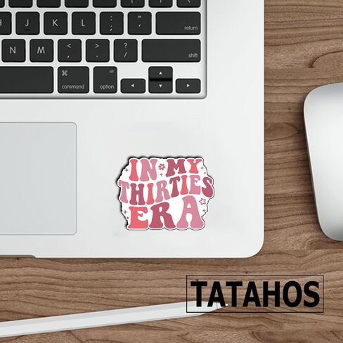 (3Pcs) in My Thirties Era Sticker – 30th Birthday Waterproof Vinyl Stickers for Women – Aesthetic Decals for Laptops, Water Bottles, Scrapbooks, Kindles – Thoughtful 30s Celebration Gifts – 3"x2.4" in Kuwait