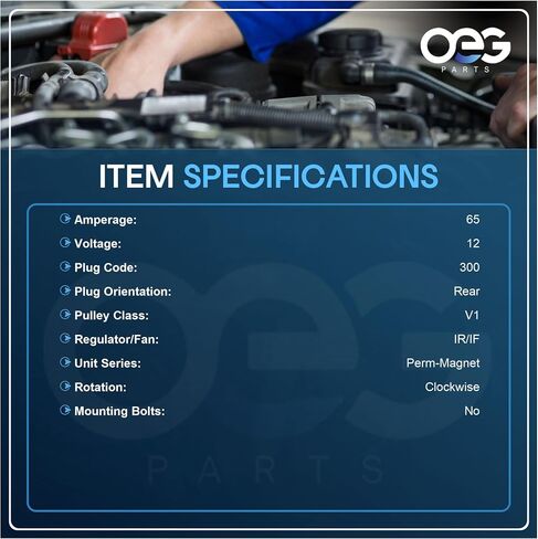 OEG Parts New Alternator Compatible With 1979-2007 Mitsubishi Forklift FGC25TLP FGC30 FGC30BG FGC-30B-GLP 920244 A003T03471 MD169683, AMT0054, 40048013 in Saudi Arabia