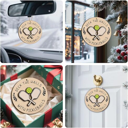 34HD هدايا لعيد الميلاد، أصدقاء عيد الميلاد زخرفة خشبية 2-طبقات، هدايا لأفضل الأصدقاء، Bestie، الأصدقاء، زينة عيد الميلاد in Kuwait