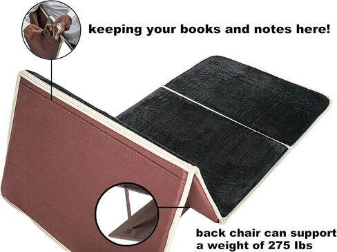 Prayer Rug with Back Support/Foldable Meditation Floor Chair & Carrying Pocket (Black) in Saudi Arabia