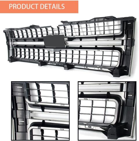 شبكة أمامية سوداء غير لامعة متوافقة مع 2007-2010 Chevy Silverado 2500 HD 3500 HD لاستبدال HC3Z-8200-BB in Kuwait