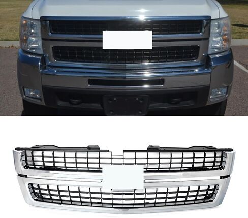 شبكة أمامية سوداء غير لامعة متوافقة مع 2007-2010 Chevy Silverado 2500 HD 3500 HD لاستبدال HC3Z-8200-BB in Kuwait