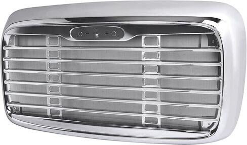 شبكة أمامية علوية من KUAFU متوافقة مع 2000-2008 Freightliner Columbia A1715107000 A1715251002 A1715251003 A1715251 A1715251 غطاء المبرد الممتص للصدمات فضي + أسود in Saudi Arabia