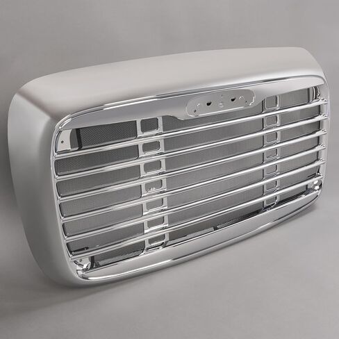 شبكة أمامية علوية من KUAFU متوافقة مع 2000-2008 Freightliner Columbia A1715107000 A1715251002 A1715251003 A1715251 A1715251 غطاء المبرد الممتص للصدمات فضي + أسود in Saudi Arabia