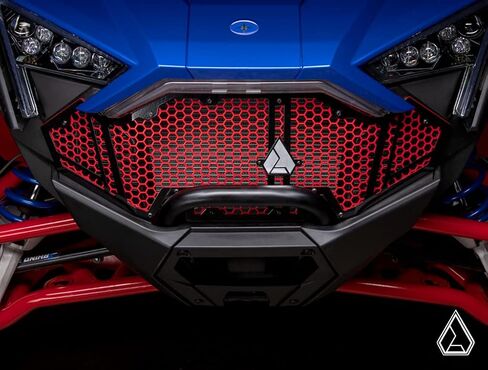 SuperATV Assault Industries Hellfire V2 Front Grille for Polaris RZR Turbo R/Pro R/Pro XP | Red | 3-piece Design for Easy Customization in Saudi Arabia