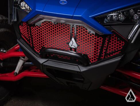 SuperATV Assault Industries Hellfire V2 Front Grille for Polaris RZR Turbo R/Pro R/Pro XP | Red | 3-piece Design for Easy Customization in Saudi Arabia