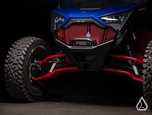SuperATV Assault Industries Hellfire V2 Front Grille for Polaris RZR Turbo R/Pro R/Pro XP | Red | 3-piece Design for Easy Customization in Saudi Arabia