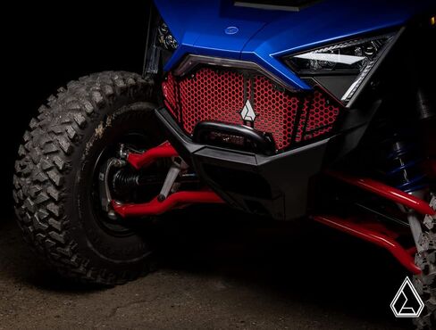 SuperATV Assault Industries Hellfire V2 Front Grille for Polaris RZR Turbo R/Pro R/Pro XP | Red | 3-piece Design for Easy Customization in Saudi Arabia