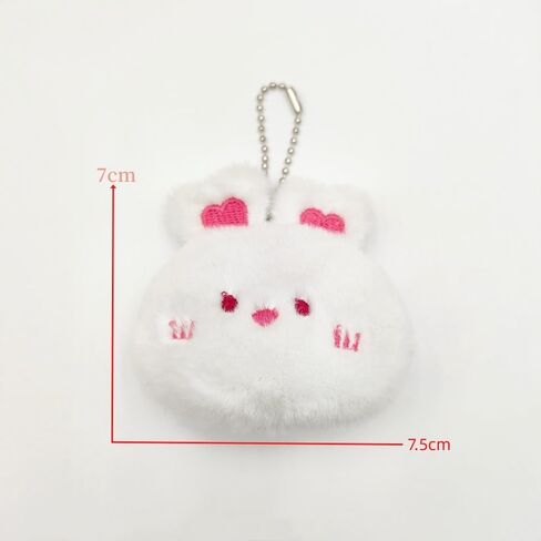 Cute Cartoon Plush Key Chain for Men Women, Plush Animals Keychain Handbag Accessories Keyring Gifts for Friends in Saudi Arabia