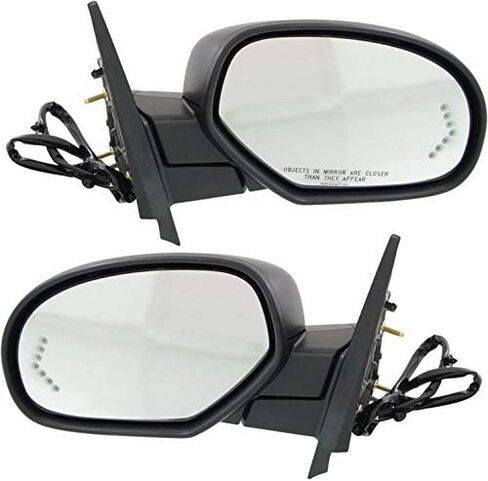 Kool Vue Right Power Heated Mirror for Chevrolet Tahoe Suburban 1500 2007-2014, Power Fold, Signal Light, Memory, Puddle Lamp, Passenger Side, Chevy Accessories, 2 Caps, No Off Road Pkg in Saudi Arabia