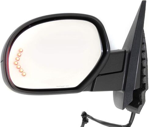 Kool Vue Right Power Heated Mirror for Chevrolet Tahoe Suburban 1500 2007-2014, Power Fold, Signal Light, Memory, Puddle Lamp, Passenger Side, Chevy Accessories, 2 Caps, No Off Road Pkg in Saudi Arabia