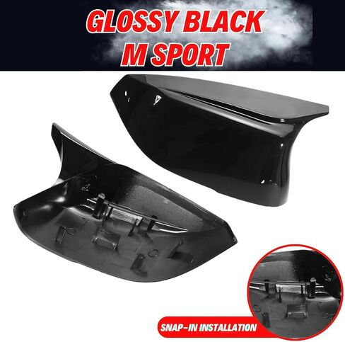 Rear Side Mirror Caps Compatible with Infi-niti Q50 Q60 Q70 QX30 QX50 Q50L, Passenger & Driver Side Mirror Cover Replacement, Bonus Blind Spot Mirrors Included (Carbon Black) in Saudi Arabia