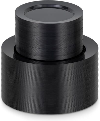 200 طبق بلاستيكي فضي، أطباق حفلات للاستعمال مرة واحدة مع 100 طبق عشاء و100 طبق حلوى، أطباق بلاستيكية للحفلات وحفلات الزفاف وأعياد الميلاد in Kuwait