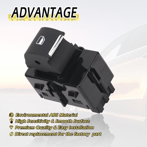 Power Window Switch Button Passenger Side Compatible with Ford Edge/ F150/ Fusion/Mustang/Expedition 2013-2024, Lincoln Continental/MKX/Navigator 2017-2024, Replaces OE SW7340 in Saudi Arabia