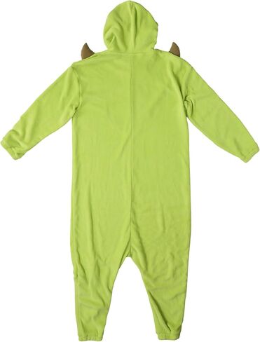 بدلة تنكرية من Bioworld Monsters Inc Mike Wazowski للبالغين باللون الأخضر بأكمام طويلة وغطاء للرأس من Kigurumi in Saudi Arabia