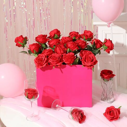 36 قطعة من الزهور الاصطناعية من Tifuly ورود حريرية طويلة الساق واقعية للحفلات والمنزل وحفلات الزفاف والمكتب وباقات ديكور (أبيض فاتح) in Kuwait