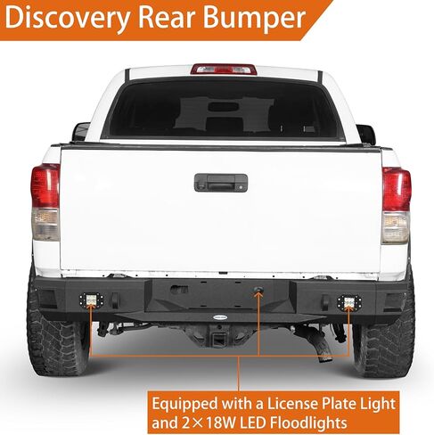 Hooke Road Tundra Rear Bumper Full Width Back Step Bumper with LED Lights for Toyota Tundra 2007 2008 2009 2010 2011 2012 2013 Pickup Truck in Saudi Arabia