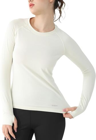Womens Workout Tops Short Long Sleeve Gym Shirts Breathable Athletic Yoga Tops Compression Underscrubs Seamless T-Shirt in Kuwait