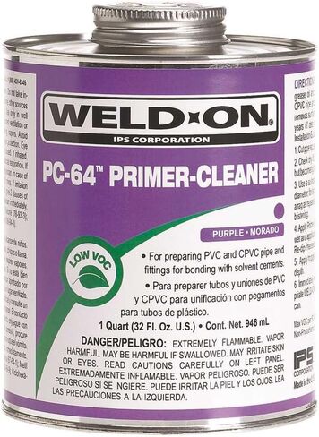 WELD-ON 10875 PC-64 PVC/CPVC Primer-Conditioner - Low-VOC, Purple, 1/4 Pint (4 fl oz) in Saudi Arabia