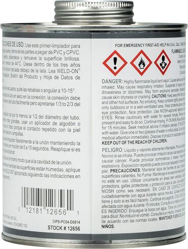 WELD-ON 10875 PC-64 PVC/CPVC Primer-Conditioner - Low-VOC, Purple, 1/4 Pint (4 fl oz) in Saudi Arabia